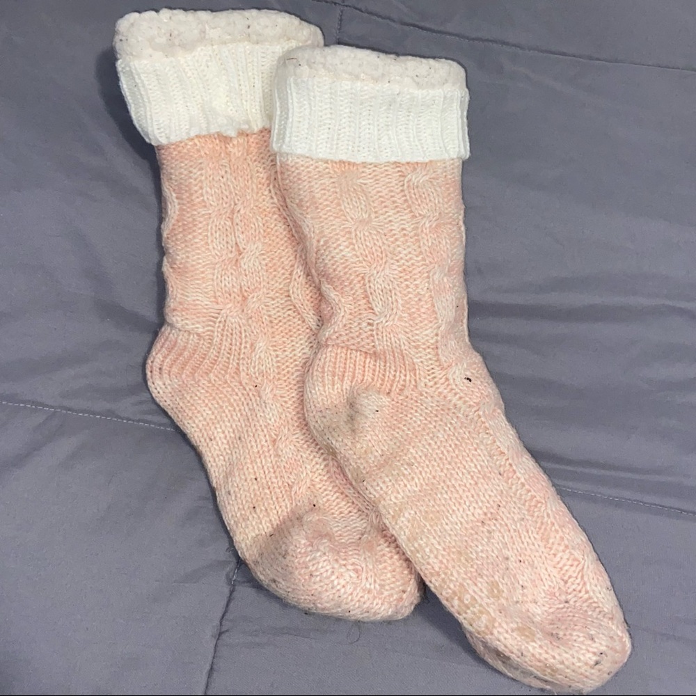 Cozy Knit Socks w Sherpa Lining